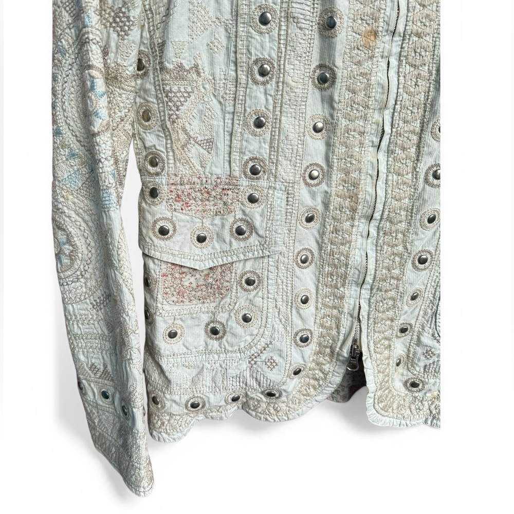 Johnny Was - 2wo Tenten 5ive - Embellished Cream Women's Jacket - size S - Picture 5 of 10
